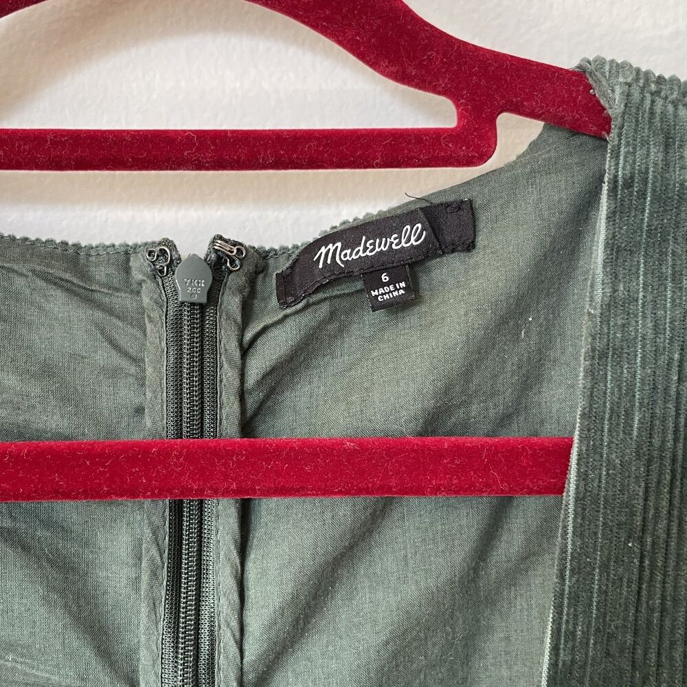Madewell Green Corduroy Mini Dress - Picture 3 of 3